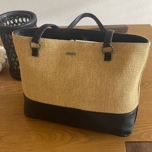Hammitt - Andersen Tote - Chaparral Raffia/Black Leather Trim - NWT